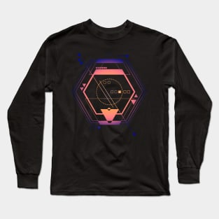 Galaxy space geometric futuristic purple pink Long Sleeve T-Shirt